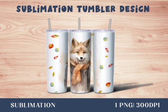 Download Forest Fox Tumbler Sublimation Wrap - Forest fox Collection