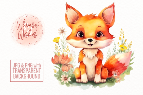 Download Floral Forest Fox Watercolor - Forest fox Collection