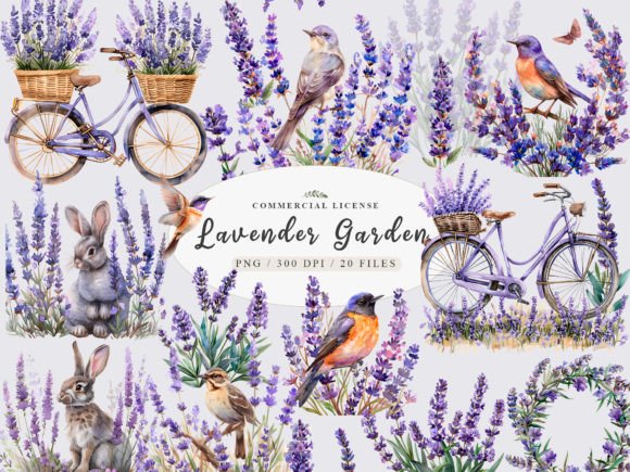 Download Watercolor Lavender Png,Provence Clipart - Lavender Collection