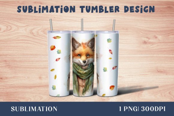 Download Forest Fox Tumbler Sublimation Wrap - Forest fox Collection