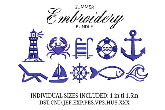 Download Mini Blue Coastal Bundle X 10 Designs - Blue coastal Collection
