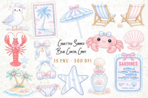 Download Coquettish Summer Blue Coastal Clipart - Blue coastal Collection