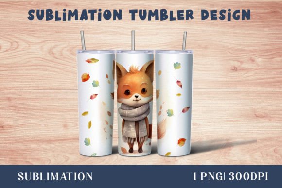 Download Forest Fox Tumbler Sublimation Wrap - Forest fox Collection