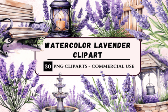 Download Watercolour Lavender Clipart - Lavender Collection
