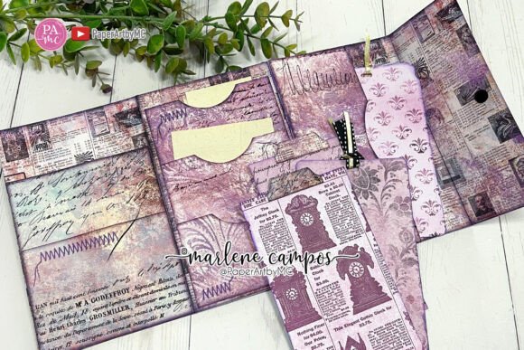 Download Lavender Junk Journal Folding Folio - Lavender Collection