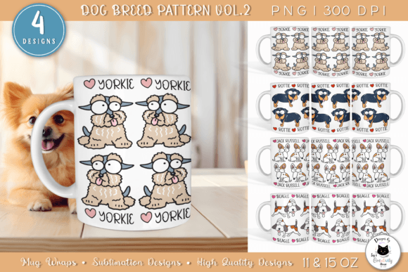 Download Funny Dog Breed Mug Designs | Dog PNG - Mug designs Collection