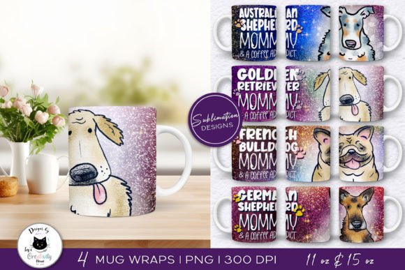 Download Funny Dog Mug Designs | Dog Mom Mug Wrap - Mug designs Collection