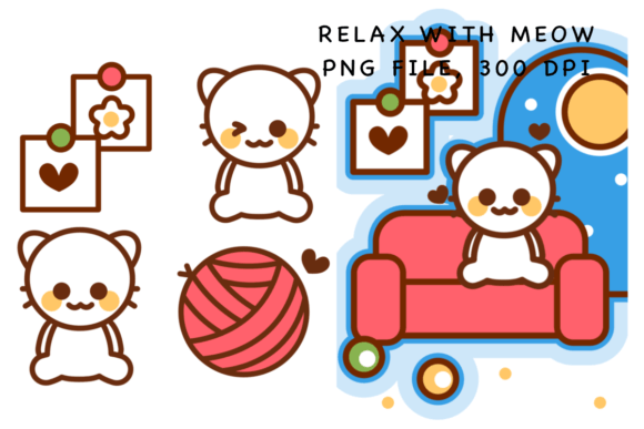 Download Relax with Meow Sticker - Premium Resources