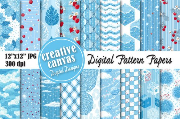 Download Blue Coastal Seamless Pattern Bundle PNG - Blue coastal Collection