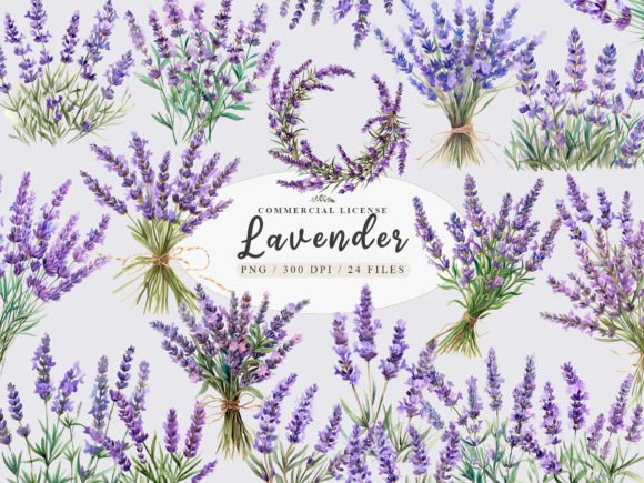 Download Watercolor Provence Lavender Png - Lavender Collection