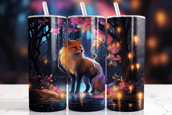 Download Beautiful Enchanted Forest Fox Tumbler - Forest fox Collection